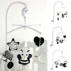 Baby Crib Bell Animal Music Box Black And White Bed Toy Rattles Baby Toys 0-12 Months Infant Clockwork Toy Mobile Newborn Toys