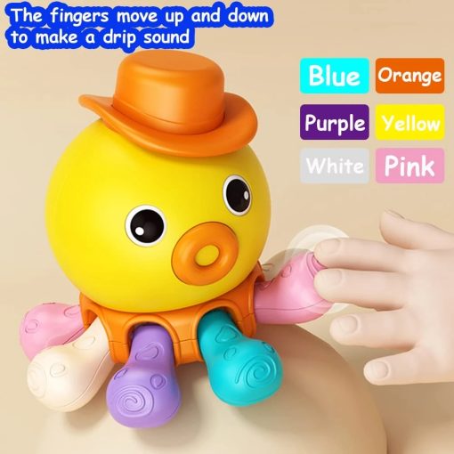 Baby Sensory Montessori Toys For 1Y Octopus Musical Educational Toy Bath Travel Puzzle Press Rotation Toys For Babies