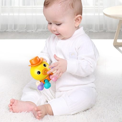 Baby Sensory Montessori Toys For 1Y Octopus Musical Educational Toy Bath Travel Puzzle Press Rotation Toys For Babies