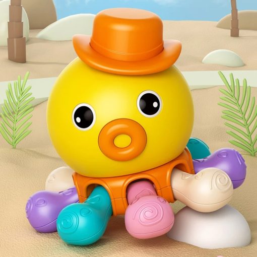 Baby Sensory Montessori Toys For 1Y Octopus Musical Educational Toy Bath Travel Puzzle Press Rotation Toys For Babies