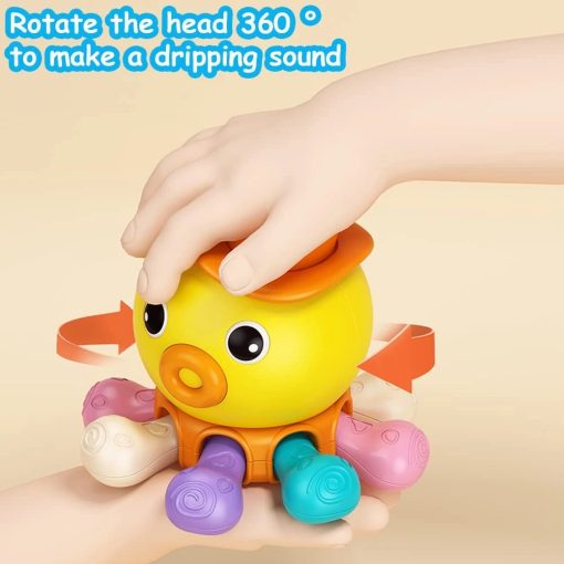 Baby Sensory Montessori Toys For 1Y Octopus Musical Educational Toy Bath Travel Puzzle Press Rotation Toys For Babies