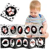 Baby Soft Cloth Book Black And White High Contrast Sensory Toys Early Education Toddlers Sensory Activity Fabric Book For Babies