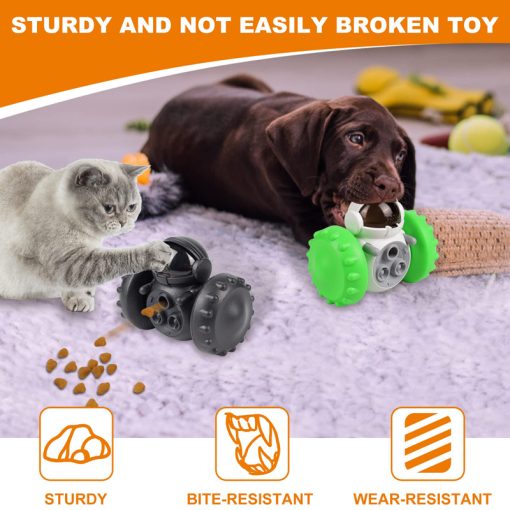 Benepaw Robot Shape Dog Toys Interactive Pet Food Dispenser Puzzle Food Dispensing Cat Slow Feeder For Puppies Medium Dogs