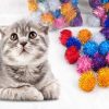 Cat Toys Interactive Ball Training Toy For Pet Kitten Interactive Sound Ring Paper Playing Ball Cat Accessories