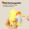 Cat Toys Interactive For Indoor Cats Rechargeable Touch Activated Duck Cat Squeaking Catnip Toy For Cats/Kittens