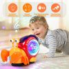 Crawling Crab Baby Toys With Music And Led Light Toddler Interactive Development Toy Walking Tummy Time Toy For Babies Girls