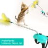 Creative Funny Feet Cat Stick Feather Spring Toy Liberates Hands Multi-Functional Interactive Puzzle Training Pet Supplies