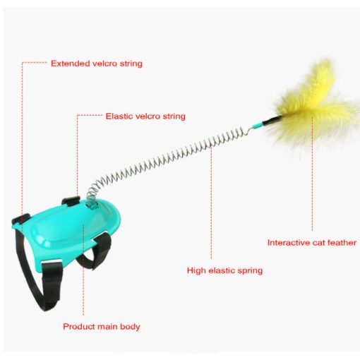 Creative Funny Feet Cat Stick Feather Spring Toy Liberates Hands Multi-Functional Interactive Puzzle Training Pet Supplies