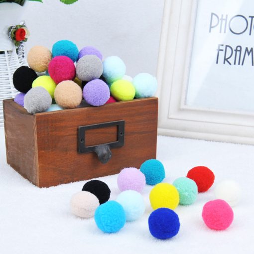 Cute Funny Cat Toys Stretch Plush Ball 0.98In Cat Toy Ball Creative Colorful Interactive Cat Pom Pom Cat Chew Toy Dropshipping