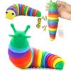 Flexible Fingertip Sensory Novelty Emulation Worm Toy Children Antistress Squirming Slug Gift Decompression Cute Rainbow Slug