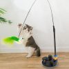 Interactive Cat Toy Funny Simulation Feather Bird With Bell Cat Stick Toy For Kitten Playing Teaser Wand Toy Cat Supplies