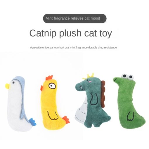 Kitten Teeth Grinding Built-In Catnip Sound Paper Toy Cat Interactive Toy Plush Chewing Toy For Cat Accessory Pet Supply 1Piece