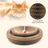 Magic Cat Scratch Organ Board Cat Toy With Ball Cat Grinding Claw Cat Climbing Frame Kitten Round Corrugated Cat Scratching Toy