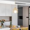 Modern Led Pendant Light Iron Gold Black Minimalist Metal Cage Pendant Lamp Living Room Restaurant Shop Bar Fixture Decoration