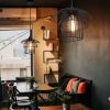 Modern Led Pendant Lights Indoor E27 Iron Retro Loft Pendant Lamps Metal Guard Hanging Restaurant Lamp Living Room Decoration