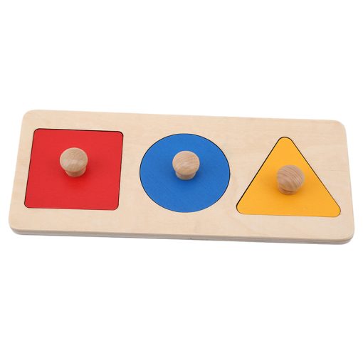 Montessori Puzzle Toys Wooden Geometric Shapes Sorting Math Colorful Preschool Learning Educational Game Baby Toddler Toys