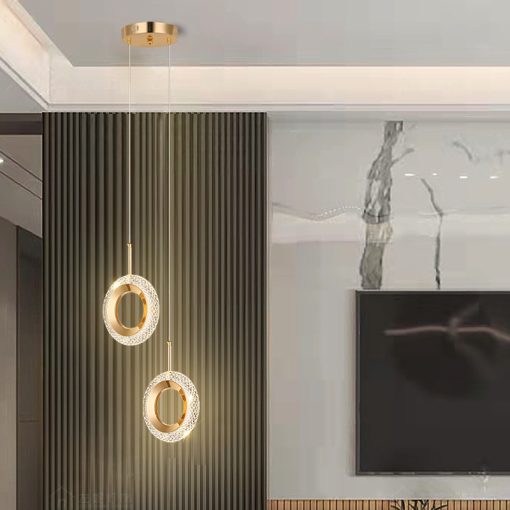 Nordic Ring Led Pendant Lights Indoor Hanging Lamp Room Decor For Bedside Bedroom Living Room Modern Pendant Lamp