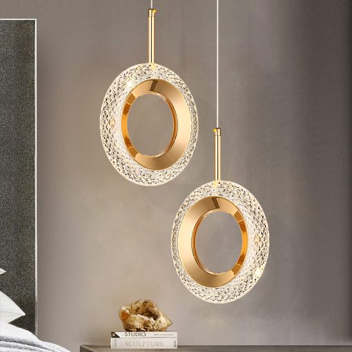 Nordic Ring Led Pendant Lights Indoor Hanging Lamp Room Decor For Bedside Bedroom Living Room Modern Pendant Lamp