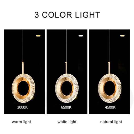 Nordic Ring Led Pendant Lights Indoor Hanging Lamp Room Decor For Bedside Bedroom Living Room Modern Pendant Lamp