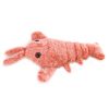 Pet Toy Electric Simulation Lobster Jumping Cat Toy Shrimp Moving Toy Usb Charging Funny Plush Toys For Dog Cat Kid Washable Toy