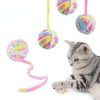 Pet Cat Toys Are Self Entertaining Chew And Tease Cats Toy Balls Colored Wool Balls Cat Supplies Fidget Toy For Cats Accessories