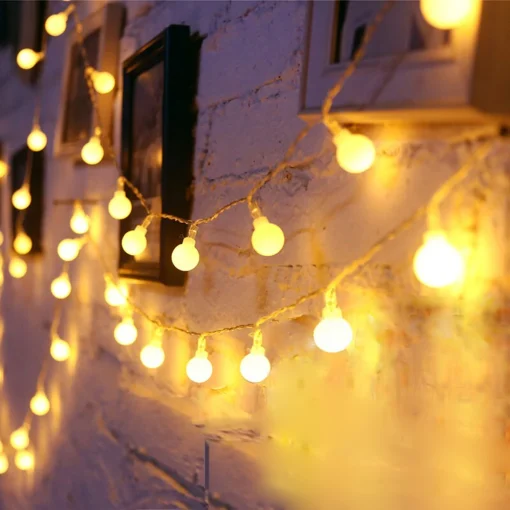 Usb/Battery Power Led Ball Garland Lights Fairy String Waterproof Outdoor Lamp Christmas Holiday Wedding Party Lights Decoration