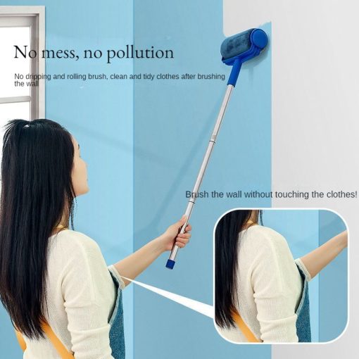 1Pcs Roller Brush Paint Tool Paint Emulsion Paint Roller Brush Telescopic Rod Brush Painting Supplies Paint Brush