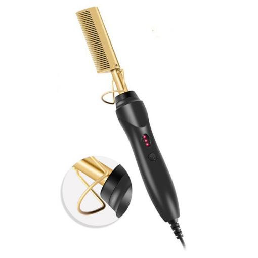 3 In 1 Electric Heating Comb Hair Straightener Curler Wet Dry Hair Iron Straightening Brush Hair Styling Tool