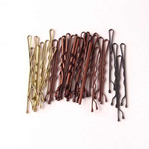 50 Pcs 4 Colors 5Cm Hair Clip Lady Hairpins Curly Wavy Grips Hairstyle Hairpins Women Bobby Pins Styling Hair Accessories