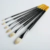 6Pcs Art Brush Round Pointed Painting Brush Wool Hair Water Color Acrylics Brush Pen Pincel Para Pintura Art Supplies