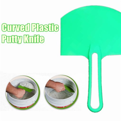 Arc-Shaped Spatula Plastic Putty Knife For Patching Painting Trowel Plaster Feeder Putty Scraper Tools Improvement Helper Green