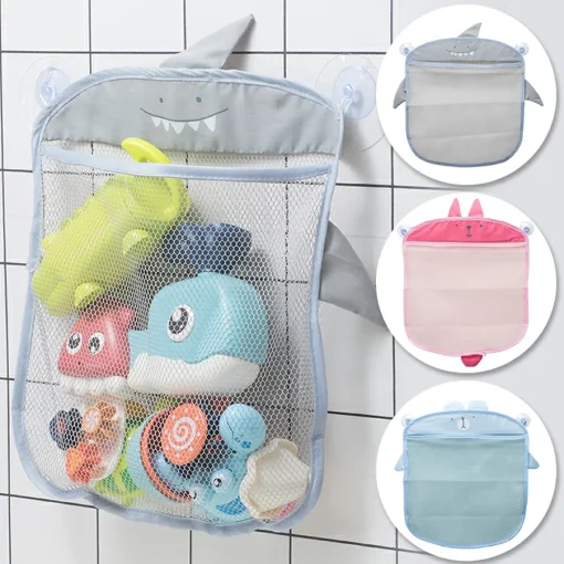 Baby Bath Toys Cute Mesh Net Toy Storage Bag Strong Suction Cups Bath Game Bag Bathroom Organizer Water Toys For Kids