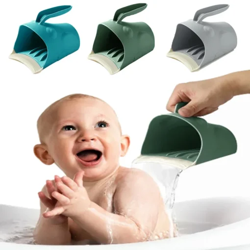 Baby Shampoo Rinse Cup Cute Frog Shape Infants Bath Cup Hair Shampoo Shower Cup For Kids Eyes Protection Washing Head Cup