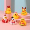 Car Decoration Christmas Party Favor Rubber Duck Bath Toys Kids Assorted Ducks Christmas Holiday Baby Shower Toys