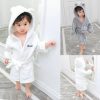 Euerdodo Children'S Bathrobe For Boys Girls Warm Long Sleeve Hooded Baby Bathrobe Velvet Kids Robe Sleep Homewear