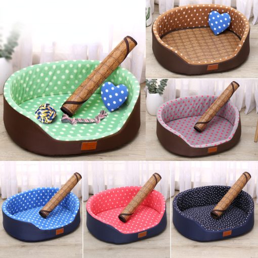 Square Pet Dog Bed Warm Pet Mat For Puppy Cool Cushion Dog Sleeping Nest Pet Bed Removable Cozy Cat House Kennel Pet Supplies