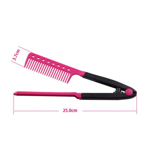 V Clip Hair Comb Straightener Curler Straightening Brush Wet Dry Messy Straight Styler Curly Hair Artifact Styling Tools