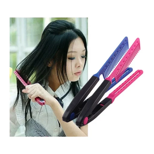 V Clip Hair Comb Straightener Curler Straightening Brush Wet Dry Messy Straight Styler Curly Hair Artifact Styling Tools