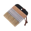 Wide Flat Chalk Paint Wax Brush Ergonomic Wood Handle Natural Bristle Brushes Furniture Painting Waxing Tool