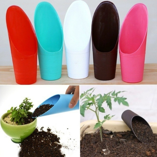 1Pcs Mini Plastic Enduring Bucket Shovel Potted Cultivation Cylinder Mini Plant Soil Spade Shovel Garden Tools Garden