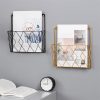 1Pc Modern Wall Mounted Magazines Newspaper Storage Rack Home Bedroom Hanging Book Display Shelf