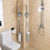 2/4Pcs Home Storage Rack Bathroom Suction Hanging Pipe Traceless Hooks Wall Mounted Mop Organizer Holder Waterproof Broom Hanger