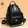 2023 Women Large Capacity Backpack Purses High Quality Leather School Bags Ladies Travel Bagpack Girls Bookbag Shoulder Bags