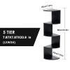 5-Layer Space-Saving Corner Bookshelf Storage Rack Wall Mount Shelf Bookcase Organizer Kitchen Cabinet Storage Wall Shelf Decor