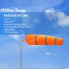 60/80/100Cm Windsock Outdoor Wind Direction Measurement Reflective Belt Rip-Stop Weather Vane Airport Garden Farm Outdoor Decor