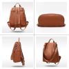 Anti-Theft Leather Backpack Women Vintage Shoulder Bag Ladies High Capacity Travel Backpack School Bags For Girls Mochila Mujer