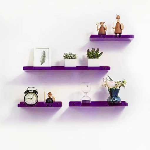 Colour Invisible Acrylic Floating Shelves Wall Mounted Bookshelf Corner Display Shelf Storage Rack For Room Bathroom Kitchen