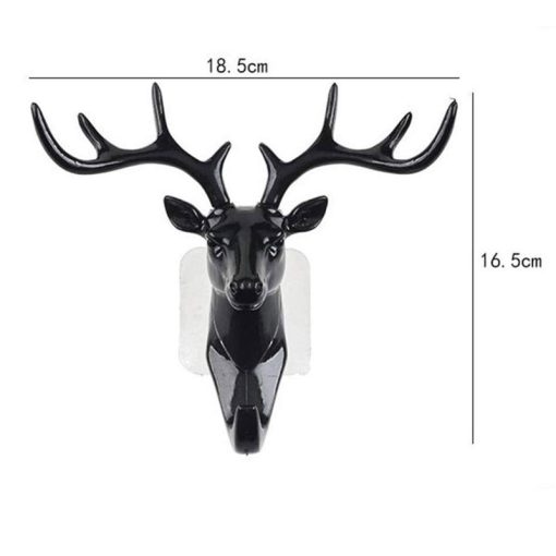 Creative Antler Plastic Hook Wallhook For Key Personality Animal Deer Head Punch Towels Home Decoration Wall Sticker Rack