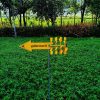 Creative Road Sign Windmill Outdoor Garden Windmills Weather Vane Weather Resistant For Yard Garden Patio Sculpture Wind Spinner