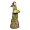 Fairy Tale Forest Girl Bird Feeder Artifact Statue Yard Lawn Decoration Resin Ornaments Outdoor Garden Decor